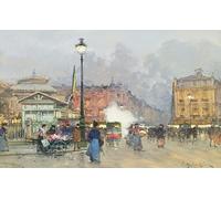 POSTERIIk Famous Modern Artwork Art Mural Place De L Opera Paris by Eugene Galien Laloue Oil Paintings Pictures for Home Decor 60x90cm