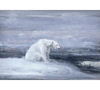 POSTERIIk Famous Modern Artwork Art Mural Polar Bears Watching for Seals At an Ice Hole by es Swan Oil Paintings Pictures for Home Decor 60x90cm