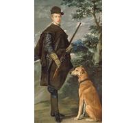 POSTERIIk Famous Modern Artwork Art Mural Portrait of Cardinal Infante Ferdinand of Austria with and Dog by Diego Velázquez Oil Paintings Pictures for Home Decor 60x90cm