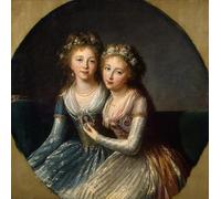 POSTERIIk Famous Modern Artwork Art Mural Portrait of the Daughters of Emperor Paul I by Louise Élisabeth Vigée Le Brun Oil Paintings Pictures for Home Decor 60x90cm