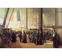 POSTERIIk Famous Modern Artwork Art Mural Queen I Received Aboard the Steamer the Gomer by François Auguste Biard Oil Paintings Pictures for Home Decor 60x90cm