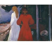 POSTERIIk Famous Modern Artwork Art Mural Red and White by Edvard Munch Oil Paintings Pictures for Home Decor 60x90cm