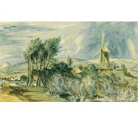 POSTERIIk Famous Modern Artwork Art Mural Road and Rope Walk Showing the Windmill by John Constable Oil Paintings Pictures for Home Decor 60x90cm