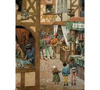 POSTERIIk Famous Modern Artwork Art Mural Rue De Paris After King Louis Xi Said the Prudent Signed the Trade of Peronne Oil Paintings Pictures for Home Decor 60x90cm