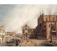 POSTERIIk Famous Modern Artwork Art Mural Saints John and Paul and the St. Marks School by Antonio Canal Oil Paintings Pictures for Home Decor 60x90cm