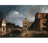 POSTERIIk Famous Modern Artwork Art Mural Saints John and Paul and the St. Marks School by Antonio Canal Oil Paintings Pictures for Home Decor 60x90cm