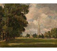 POSTERIIk Famous Modern Artwork Art Mural Salisbury Cathedral From Lower Marsh Close by John Constable Oil Paintings Pictures for Home Decor 60x90cm
