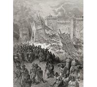 POSTERIIk Famous Modern Artwork Art Mural Second Assault of Jerusalem by the Repulsed by Gustave Dore Oil Paintings Pictures for Home Decor 60x90cm