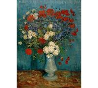POSTERIIk Famous Modern Artwork Art Mural Still Life Vase With Cornflowers And Poppies by Vincent Van Gogh Oil Paintings Pictures for Home Decor 60x90cm