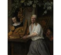 POSTERIIk Famous Modern Artwork Art Mural the Baker Arent Oostwaard and His Wife Catherina Keizerswaard by Jan Havickszoon Steen Oil Paintings Pictures for Home Decor 60x90cm