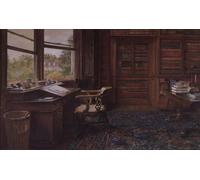 POSTERIIk Famous Modern Artwork Art Mural the Empty Chair Gad's Hill Th June by Samuel Luke Fildes Oil Paintings Pictures for Home Decor 60x90cm