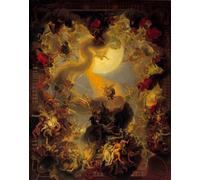 POSTERIIk Famous Modern Artwork Art Mural the Fall of the Rebel Angels Painting by Charles Le Brun Oil Paintings Pictures for Home Decor 60x90cm