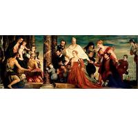POSTERIIk Famous Modern Artwork Art Mural the Lady of the Cuccina Family by Paolo Veronese Oil Paintings Pictures for Home Decor 60x90cm