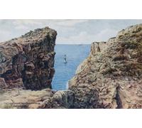 POSTERIIk Famous Modern Artwork Art Mural the Lighthouse From Beachy Head Eastbourne by Alfred Robert Quinton Oil Paintings Pictures for Home Decor 60x90cm