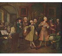 POSTERIIk Famous Modern Artwork Art Mural the Rakes Progress the Levee by William Hogarth Oil Paintings Pictures for Home Decor 60x90cm