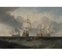 POSTERIIk Famous Modern Artwork Art Mural the Returning From Trafalgar in Three Positions by Mallord William Turner Oil Paintings Pictures for Home Decor 60x90cm