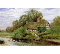 POSTERIIk Famous Modern Artwork Art Mural Tranquility by Arthur Claude Strachan Oil Paintings Pictures for Home Decor 60x90cm