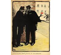 POSTERIIk Famous Modern Artwork Art Mural Two policemen hide from the Commissioners wife by Felix Edouard Vallotton Oil Paintings Pictures for Home Decor 60x90cm