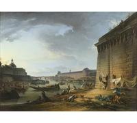 POSTERIIk Famous Modern Artwork Art Mural View of Paris From the Embankment Beneath the Pont Neuf by Famous Artist Oil Paintings Pictures for Home Decor 60x90cm