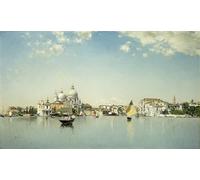 POSTERIIk Famous Print Pop Art Wall Art Graffiti a View of Looking Toward the Santa Maria Della Salute by Rico Y Ortega Art Prints for Home Decor 60x90cm