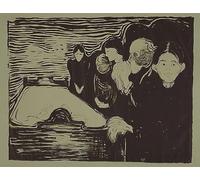 POSTERIIk Famous Print Pop Art Wall Art Graffiti Am Totenbett by Edvard Munch Art Prints for Home Decor 60x90cm