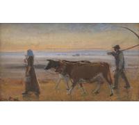POSTERIIk Famous Print Pop Art Wall Art Graffiti Animals Being Driven Across the Moor by Michael Ancher Art Prints for Home Decor 60x90cm