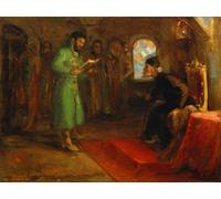 POSTERIIk Famous Print Pop Art Wall Art Graffiti Boris Godunov with Ivan the Terrible by Ilya Efimovich Repin Art Prints for Home Decor 60x90cm