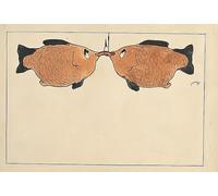 POSTERIIk Famous Print Pop Art Wall Art Graffiti canvas painting picture Two Fish a Fishhook a Worm by Paul Klee Art Prints for Home Decor 60x90cm