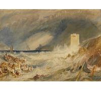 POSTERIIk Famous Print Pop Art Wall Art Graffiti Entrance to Fowey Harbour Cornwall by Mallord William Turner Art Prints for Home Decor 60x90cm