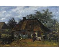 POSTERIIk Famous Print Pop Art Wall Art Graffiti Farmhouse in Nuenen La Chaumière by Vincent Van Gogh Art Prints for Home Decor 60x90cm