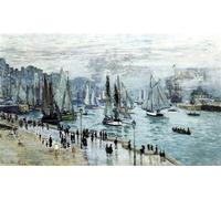 POSTERIIk Famous Print Pop Art Wall Art Graffiti Fishing Boats Leaving the Harbor Le Havre by Claude Monet Art Prints for Home Decor 60x90cm