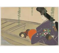 POSTERIIk Famous Print Pop Art Wall Art Graffiti Flowers of a Hundred Worlds Asazuma in Her Boat by Kamisaka Sekka Art Prints for Home Decor 60x90cm