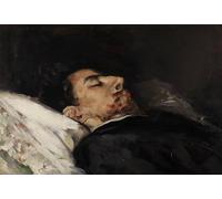 POSTERIIk Famous Print Pop Art Wall Art Graffiti Gustavo Adolfo Bécquer on His Death Bed by Vicente Palmaroli Y Gónzalez Art Prints for Home Decor 60x90cm