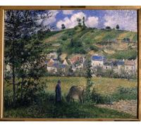 POSTERIIk Famous Print Pop Art Wall Art Graffiti Landscape in Chaponval Painting by Camille Jacob Pissarro Art Prints for Home Decor 60x90cm
