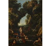 POSTERIIk Famous Print Pop Art Wall Art Graffiti Landscape with and Actaeon by Carlo Maratta or Maratti Art Prints for Home Decor 60x90cm