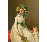 POSTERIIk Famous Print Pop Art Wall Art Graffiti Madame Pierre Seriziat with Her Son by Jacques Louis David Art Prints for Home Decor 60x90cm