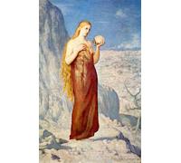 POSTERIIk Famous Print Pop Art Wall Art Graffiti Mary Magdalene At St. Baume by Pierre Cecile Puvis De Chavannes Art Prints for Home Decor 60x90cm