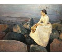 POSTERIIk Famous Print Pop Art Wall Art Graffiti Norway Bergen Inger on the Beach by Edvard Munch Art Prints for Home Decor 60x90cm