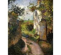 POSTERIIk Famous Print Pop Art Wall Art Graffiti Peasant on an Alley by a House Pontoise by Camille Jacob Pissarro Art Prints for Home Decor 60x90cm