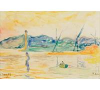 POSTERIIk Famous Print Pop Art Wall Art Graffiti Port Entrance of Saint-tropez At Sunset by Paul Signac Art Prints for Home Decor 60x90cm