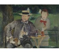 POSTERIIk Famous Print Pop Art Wall Art Graffiti Portrait of Ernest Hoschedé with His Daughter Marthe by Edouard Manet Art Prints for Home Decor 60x90cm