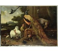 POSTERIIk Famous Print Pop Art Wall Art Graffiti Revolt in the Poultry Coup by Melchior De Hondecoeter Art Prints for Home Decor 60x90cm