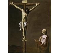 POSTERIIk Famous Print Pop Art Wall Art Graffiti Saint Luke As a Painter Before Christ on the Cross by Francisco De Zurbaran Art Prints for Home Decor 60x90cm