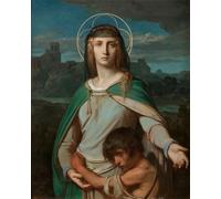 POSTERIIk Famous Print Pop Art Wall Art Graffiti Saint Monica in a Landscape by Alexandre Cabanel Art Prints for Home Decor 60x90cm