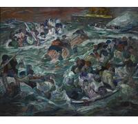 POSTERIIk Famous Print Pop Art Wall Art Graffiti Sinking of the Titanic by Max Beckmann Art Prints for Home Decor 60x90cm