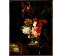 POSTERIIk Famous Print Pop Art Wall Art Graffiti Snail and a Butterflies on a Draped by Willem Van Aelst Art Prints for Home Decor 60x90cm