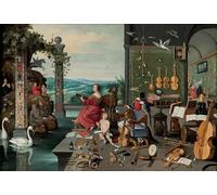 POSTERIIk Famous Print Pop Art Wall Art Graffiti the Allegory of Hearing by Jan Brueghel the Younger Art Prints for Home Decor 60x90cm