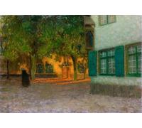 POSTERIIk Famous Print Pop Art Wall Art Graffiti the House with the Green Shutters Bruges by Henri Le Sidaner Art Prints for Home Decor 60x90cm