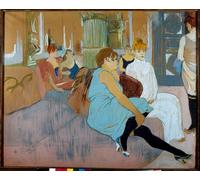 POSTERIIk Famous Print Pop Art Wall Art Graffiti the Salon on the Rue Des Moulins by Henri De Toulouse Lautrec Art Prints for Home Decor 60x90cm