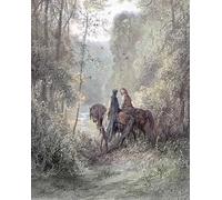 POSTERIIk Famous Print Pop Art Wall Art Graffiti They Lost Under Groves That Seemed to Be a Paradise of Flowers by Gustave Dore Art Prints for Home Decor 60x90cm